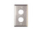 Placa de Pared Reforzada Siemon XFP-S-02-SS de 2 Puertos, Acero Inoxidable, Para Uso Industrial, Color Plateado.