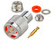 Conector N Macho RF Industries RFN-1000-1S de Rosca , para cables RG-58/U, RG-142/U, Níquel/ Oro/ Teflón.