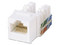 Jack Saxxon M2656W keystone RJ45, 8 Hilos, CAT 6, Compatible con calibres AWG 22-26, Color blanco.