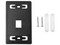Placa de Pared Modular Siemon MX-FP-S-01-0 de 1 Salida para Módulos MAX, Color Negro.