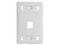 Placa de pared modular MAX, de 1 salida, color blanco.