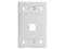 Placa de pared modular MAX, de 1 salida, color blanco, bulk.