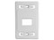 Placa de pared Modular MAX SIEMON MX-FP-S-02-02B de 2 salidas (versión bulk). Color blanco