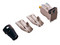 Jack Siemon TERA Cat7A, con puerta protectora, para aplicaciones de servicios compartidos, Color Negro.
