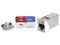 Modulo Jack Z-Max SIEMON Z6A-S02B con Montaje híbrido en Placa de Pared (Plano y Angulado), Cat6A. Color Blanco