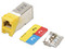 Modulo Jack Z-Max SIEMON Z6A-S05 con Montaje híbrido en placa de pared, RJ-45 Cat6A. Color Amarillo