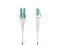 Cable de Fibra Óptica OM4 LC a LC UPC 5m Multimodo Uniboot OFNR 50/125 Color Violeta.