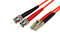 Cable de Red STARTECH de 2m Dúplex Fibra Óptica LC y ST, Color Naranja.