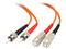Cable de 1m de Fibra Óptica Multimodo Dúplex 62.5/125 LSZH ST/SC - Adaptador de ST a SC