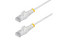 Cable de Red Ethernet CAT6 Delgado, 7 m, Blanco, RJ45 Snagless Slim 28AWG, Cobre Puro, PoE 100W.