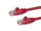 Cable de red UTP de parcheo, Cat6a, RJ-45 Macho / RJ-45 Macho, 2 m. Color Rojo.