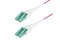 Cable de Fibra Óptica OM4 LC a LC UPC 2m Multimodo Uniboot OFNR 50/125 Color Violeta.
