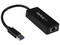 Adaptador Tarjeta de Red NIC Externa USB 3.0 de 1 Puerto Gigabit Ethernet RJ45 y Puerto USB - Negro