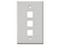 Placa de Pared TVC A1753A de 3 salidas tipo Keystone. Color Blanco.