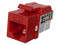 Modulo Jack Keystone TVC M2656R RJ45, de 8 Hilos, Cat6, Color Rojo.