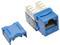 Conector Keystone de inserción a presión tipo 110 Cat6 / Cat5e - Azul, Paquete de 25 piezas.