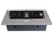 Hub BRobotix tipo Caja para Mesa, HDMI, USB Tipo A, USB Tipo C, RJ-45, Cat 6, Nema 5-15P. Color Plata.
