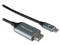 Cable USB-C a HDMI Batauro Longitud 1.8 m Conector en el Primer Extremo USB Tipo C a HDMI (Macho), 4K 60Hz, Color Plata.