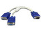 Cable Y para VGA HD15 (Macho) a 2 x VGA HD15 (Hembra), (conecta 2 monitores VGA en un solo puerto). Color Blanco.