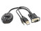 Convertidor Brobotix 150620 VGA (Macho) a HDMI (Hembra) con audio 3.5mm. Color Negro.