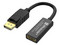 Adaptador BRobotix DisplayPort Macho a HDMI Hembra, Transmisión de Video en Alta Definición, Color Negro.