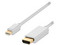 Cable de Video Brobotix de Conectar Mini DisplayPort a HDMI, 4K, 1.8m. Color Blanco.