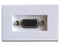 Conector BRobotix de VGA a VGA para montaje en placas de pared. Color Blanco.