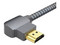 Cable de Video Epcom HDMI 2.0 (Conector a 90 grados) de 1m. Color Negro.
