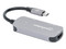 Hub USB Manhattan 190299, USB Tipo C a HDMI, USB Tipo A 3.2 y USB Tipo C, Color Gris.
