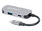 Hub USB Manhattan 190299, USB Tipo C a HDMI, USB Tipo A 3.2 y USB Tipo C, Color Gris.