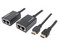 Extensor HDMI Manhattan 207386, Sobre Ethernet, HDMI - 2 Puertos RJ-45 (M-H), Soporta hasta 30m, Color Negro.