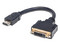 Cable de video Manhattan de HDMI (macho) a DVI-D (hembra), 20cm. Color negro.