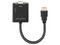 Convertidor MITZU MHD-1020, Entrada HDMI a Salida VGA con Audio, Compatible con Monitores y Proyectores.