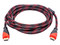 Cable de Video HDMI (M-M), Reforzado, 3m. Rojo/Negro.