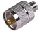 Adaptador en Línea RF Industries de Mini-UHF (H) a UHF (M) PL-259. Color Plata.