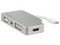 Convertidor 4 en 1 StarTech de audio y video para viajes, USB-C a VGA, DVI, HDMI o mini DisplayPort, 4K.