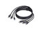 Cable KVM DisplayPort y USB 3.0, 5 Gbps, 1.8 m, 4K 60 Hz, Combo DP 1.2 y USB, Universal, Compatible con Switch Conmutador KVM.