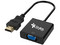 Cable Convertidor Stylos de HDMI 2.0 Macho a VGA Hembra, incluye cable 3.5mm (M-M).