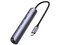 Hub USB-C UGREEN Ultradelgado, 2 x USB-A 3.0, 1 x USB-C de Carga PD 100W, 1 x HDMI, 1 x RJ-45.