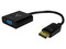 Cable Adaptador VORAGO ADP-301, DisplayPort a VGA (M-H),  Color Negro.