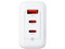 Cargador de pared ADATA Charger U CHARGERU-0653-QCPDWH de 65W con 2 puertos USB tipo C PD 3.0 y 1 puerto USB tipo A QC 3.0. Color Blanco.