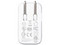 Cargador de pared ADATA Charger U CHARGERU-0653-QCPDWH de 65W con 2 puertos USB tipo C PD 3.0 y 1 puerto USB tipo A QC 3.0. Color Blanco.