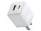 Cargador de Pared Baseus P10111609213-00 de 20W, USB Tipo C y Tipo A, Carga Rápida. Color Blanco.