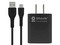 Cargador de pared BRobotix 6001561 de carga rápida 2.1A con cable USB tipo A a USB tipo C. Color Negro.