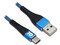 Cargador de pared BRobotix 9633-32 de 5V 2.1A con 1 puerto USB incluye cable USB tipo C de 1m. Color Azul.