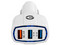 Cargador para auto Getttech VOLSTOK GCC-30FC-01 con 3 puertos USB.
