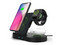 Base de carga inalámbrica HyperGear 15328 3 en 1 de 10W compatible con iPhone reloj y AirPods. Color Negro.