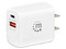 Cargador de pared Manhattan 406291 de 20W con USB tipo C PD y USB tipo A QC.