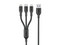 Cable de Carga USB ORAIMO Duraline 4, USB Tipo A a USB Tipo C, Micro USB y Lightning, 1m. Color Negro.