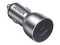 Cargador de Auto Ugreen de 4235W, 1 puerto USB-A QC 3.0 y 1 puerto USB-C PD 3.0, Voltaje de entrada 12 y 24V. Color Gris.